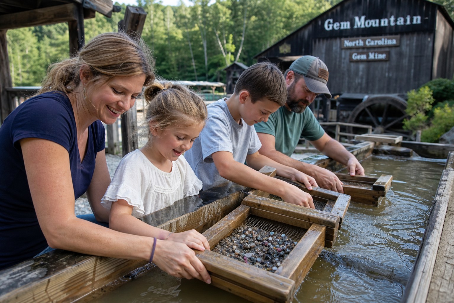 Gem mining crystals North Carolina mountains